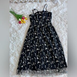 Black Maxi Sundress with Spaghetti Straps for Cocktail